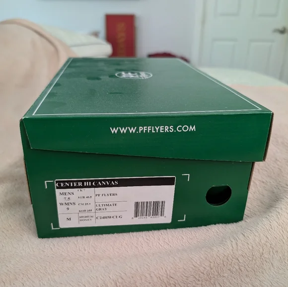NWT PF Flyers Center Hi Canvas Sneakers In Ultimate Gray Mens 7.5 / Women's 9 - Picture 2 of 14